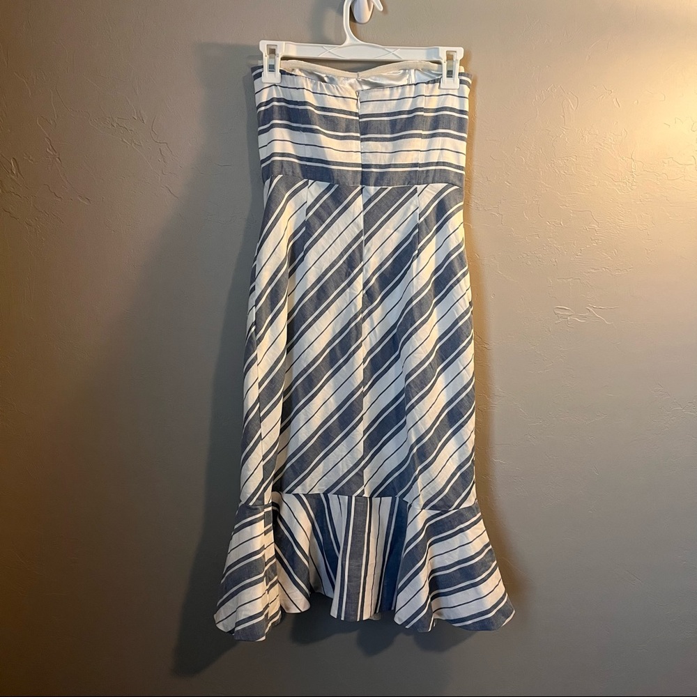 Lulu’s Delfino Striped Ruffled Strapless Mini Dress with Sweetheart Neckline - Picture 9 of 15